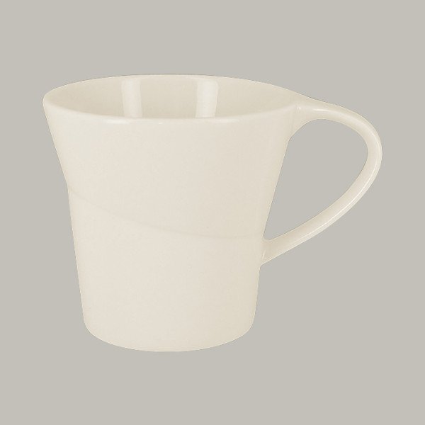 Schokotasse aus Porzellan, 6-teiliges Set, asymmetrisches Design, Serie Giro von RAK Porcelain