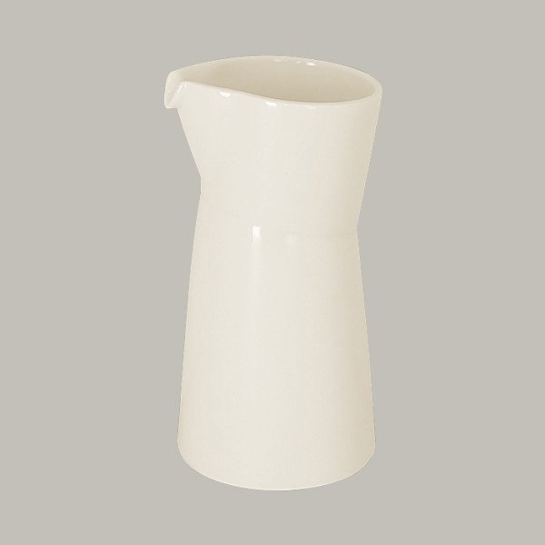 Milchkännchen ohne Henkel aus Porzellan, Serie Giro von RAK Porcelain – 25 cl, asymmetrisch oval