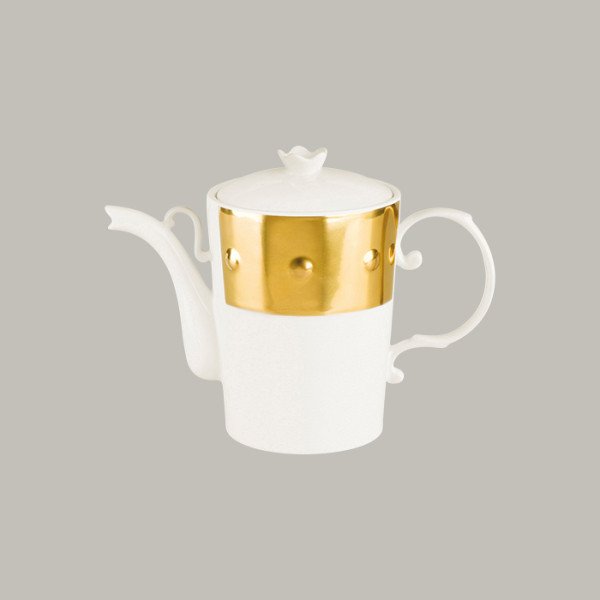 Kaffeekanne aus Porzellan – Opulence Golden Ultra Kollektion von RAK Porcelain