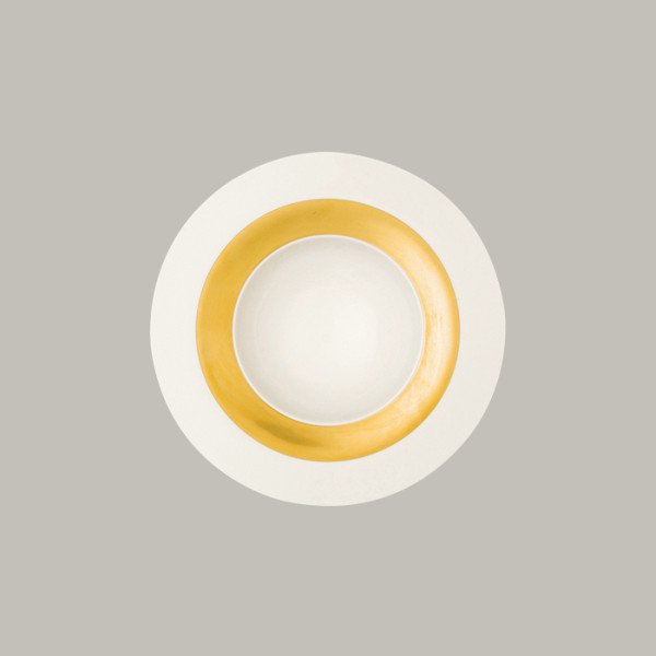 Teller tief mit Rand aus Porzellan, 6-teilig, Ø 22,7 cm – RAK Porcelain Opulence Golden Ultra