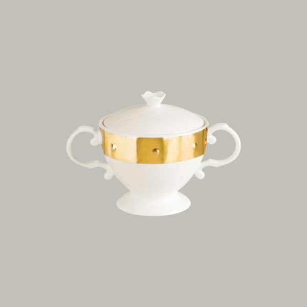 Zuckerdose aus Porzellan, 6-teilig, Opulence Golden Ultra Kollektion