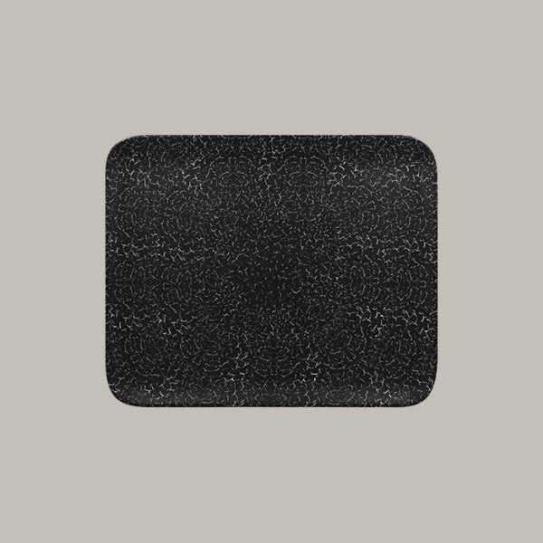 Teller flach aus Porzellan in leuchtendem Rot und Schwarz – 6er Set