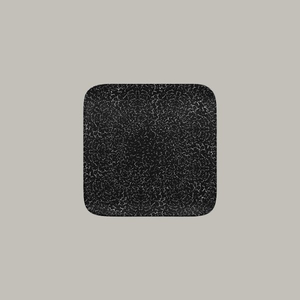 Teller flach quadratisch 24 cm rot-schwarz – RAK Porcelain Fusion Impala Kollektion