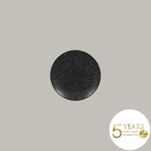 Teller coup flach aus Porzellan, 24-teilig, rot-schwarz, asiatisch inspiriert