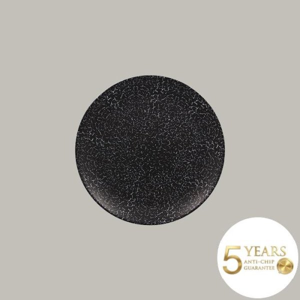 Teller coup flach aus Porzellan, 12-teilig, Ø 26,7 cm, rot-schwarz, asiatisch inspiriert