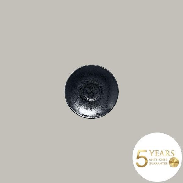 Untertasse Karbon aus Porzellan, 12er Set, anthrazit-schwarz, Ø 12,5 cm