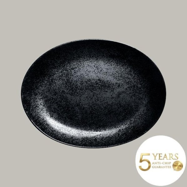 Teller coup flach aus der Serie Karbon – 6-teiliges Porzellan-Set von RAK Porcelain