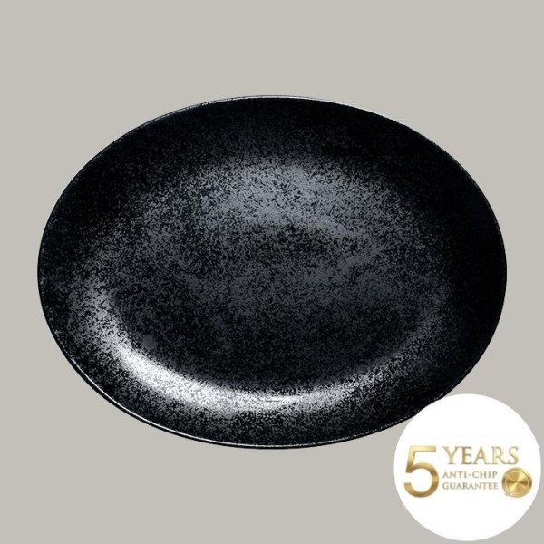 Teller coup flach aus der Serie Karbon – 6-teiliges Porzellan-Set von RAK Porcelain