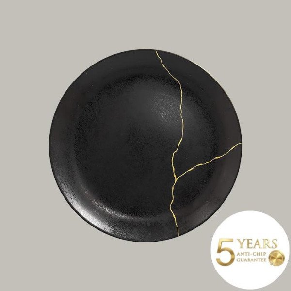 Teller coup flach Kintzoo mit Gold- und Silbermaserung, 6er Set, Ø 30,7 cm von RAK Porcelain