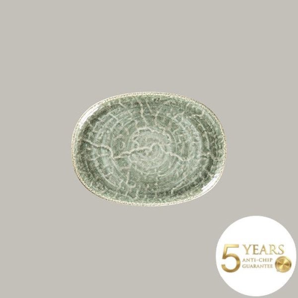 Flacher Teller Coupe aus Rakstone, oval, 28x20,5 cm, 6 Stück, 5 Jahre Garantie