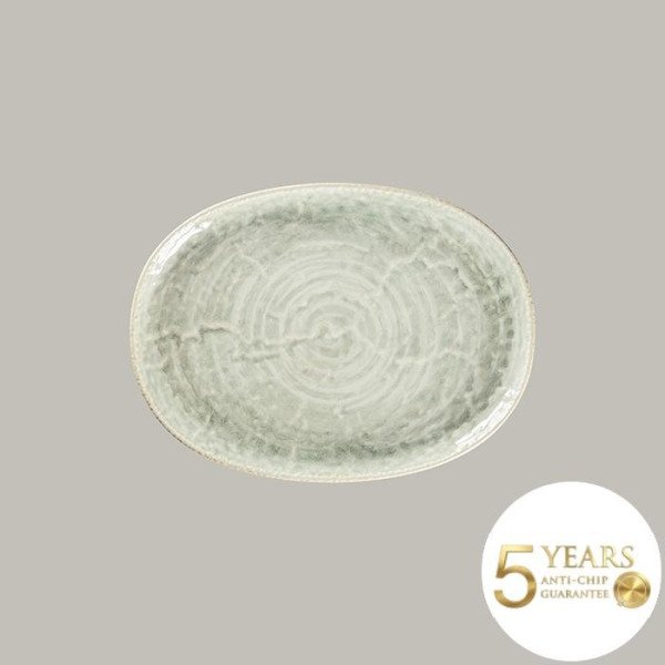 Flacher Teller Coupe aus Rakstone, oval, 32x24 cm, 6 Stück, 5 Jahre Garantie