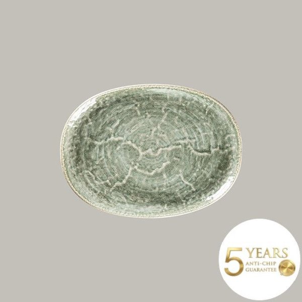 Flacher Teller Coupe aus Rakstone, oval, 32x24 cm, 6 Stück, 5 Jahre Garantie