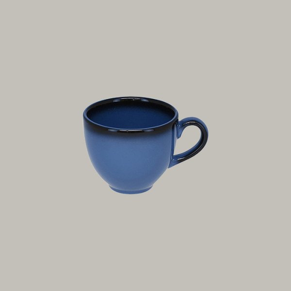 Lea Kaffee- /Teetasse aus Porzellan, 12er Set, Ø 9 cm, 28 cl, in kräftigen Farben mit feiner schwarzer Linie