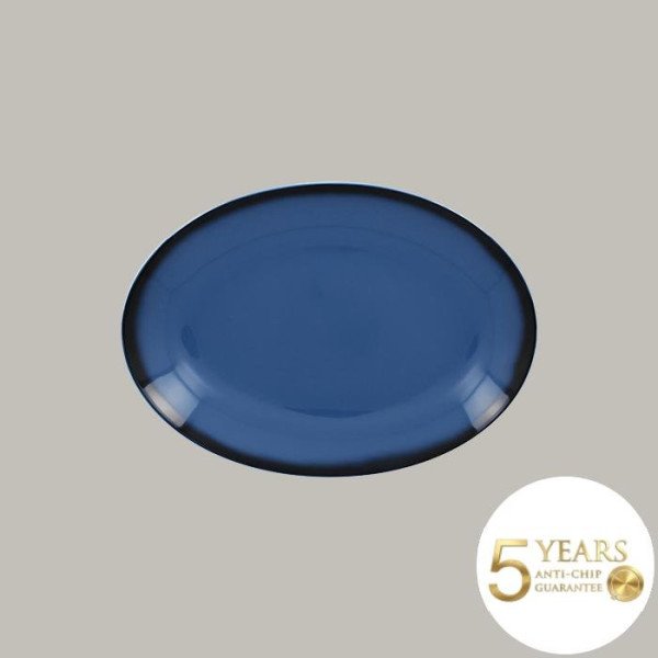 Teller coup flach aus Porzellan, 12-teilig, oval, 26x19 cm, farbig mit schwarzer Kontur