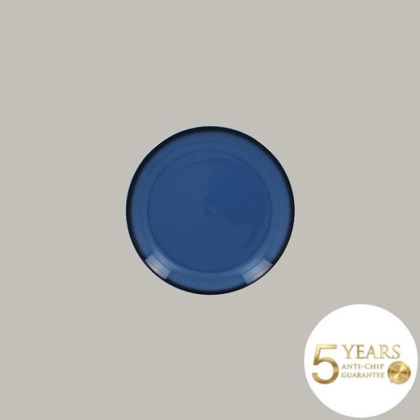 Teller coup flach aus Porzellan, 24-teilig, Ø 17,9 cm, in frischen Farben mit feiner schwarzer Linie