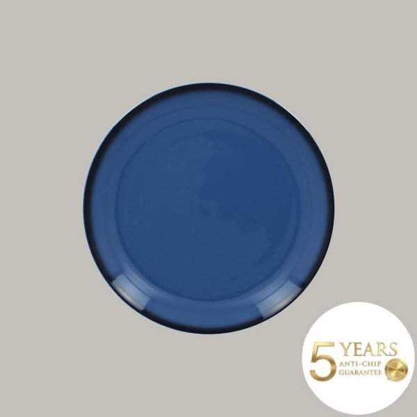 Teller coup flach aus Porzellan, 12-teilig, Ø 26,7 cm, in frischen Farben mit feiner schwarzer Kontur