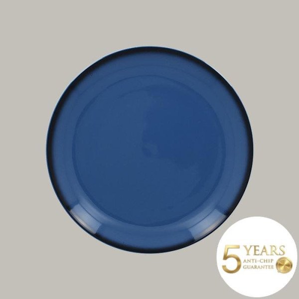 Teller coup flach aus Porzellan, 6 Stück, Ø 30,7 cm, farbig mit schwarzer Kontur – RAK Porcelain