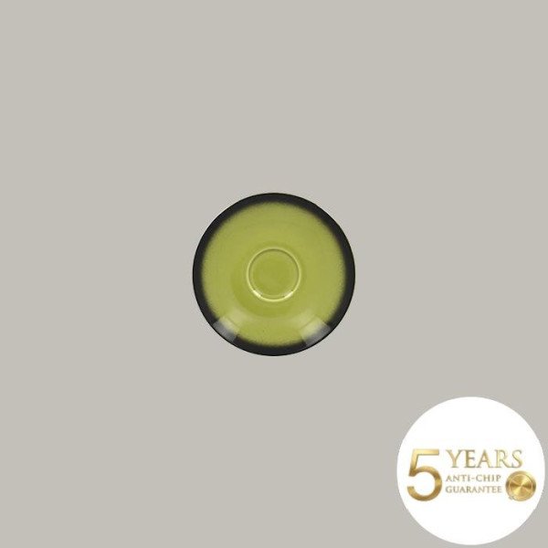 Untertasse Lea aus Porzellan, 12 Stück, Ø 12.5 cm, farbenfroh mit feiner schwarzer Linie