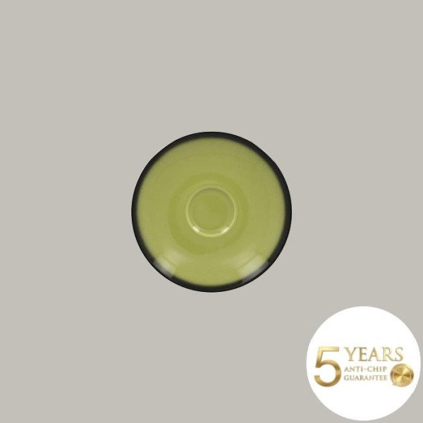 Untertasse Lea aus Porzellan, 12er Set, Ø 15 cm, farbenfroh mit feiner schwarzer Kontur