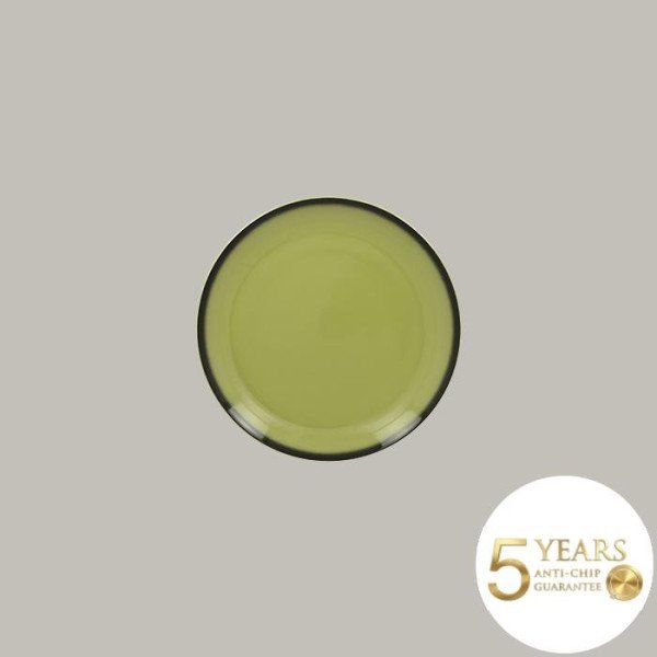 Teller coup flach aus Porzellan, 24-teilig, Ø 17,9 cm, in frischen Farben mit feiner schwarzer Kontur