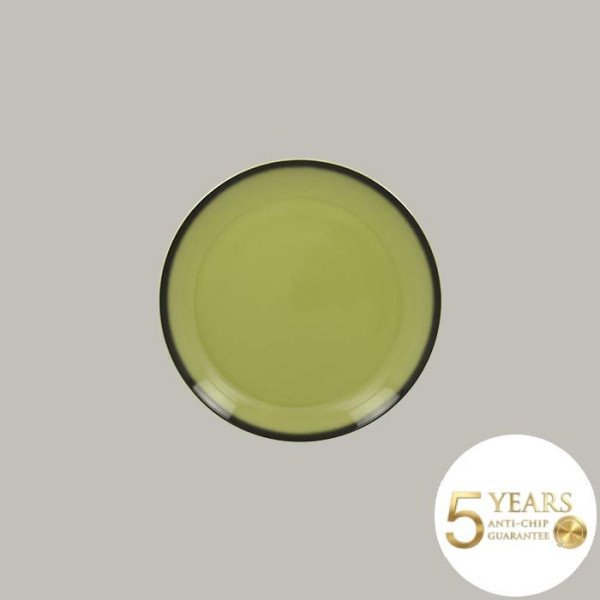 Teller coup flach aus Porzellan, 12er Set, Ø 20,9 cm, bunt mit feiner schwarzer Linie