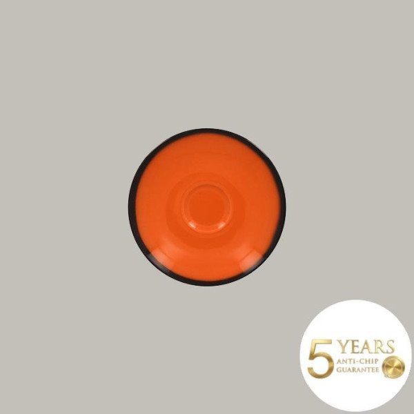 Untertasse Lea aus Porzellan, 12er Set, Ø 15 cm, farbenfroh mit feiner schwarzer Kontur