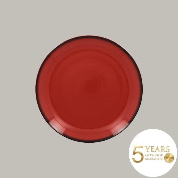 Teller coup flach aus Porzellan, 12er Set, ø 26,7 cm, rot – RAK Porcelain
