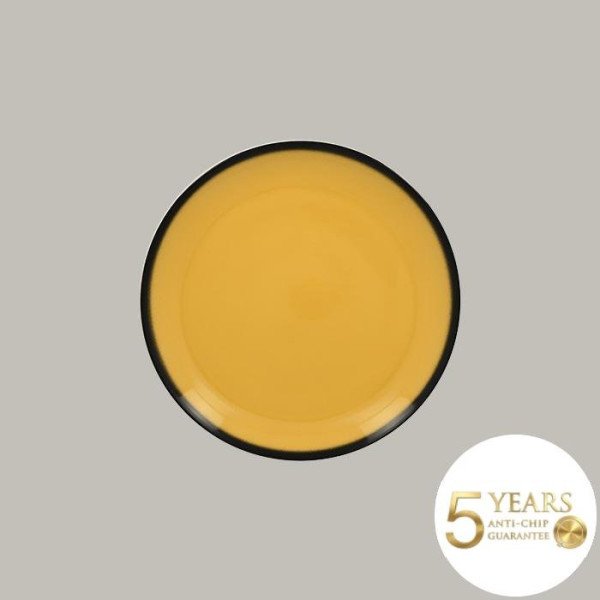 Teller coup flach Ø 24 cm aus Porzellan, 12-teilig, in frischen Farben mit feiner schwarzer Kontur – RAK Porcelain