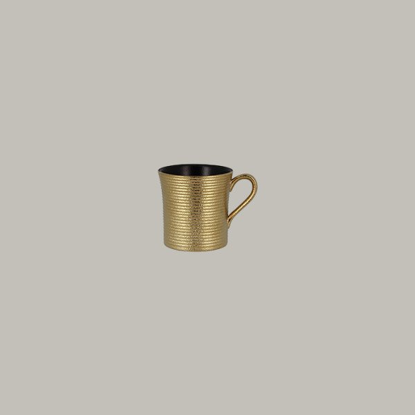 Kaffeetasse aus Porzellan mit edler Gold-, Silber- oder Bronzeveredelung – 12-teilig