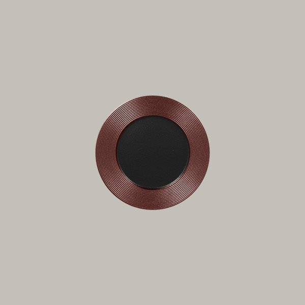 Teller flach mit Rand aus Porzellan – Opulence Metalfusion Kollektion von RAK Porcelain