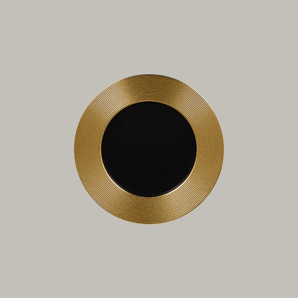 Teller flach mit Rand – Elegantes Porzellan mit Gold-, Silber- oder Bronzeveredelung von RAK Porcelain