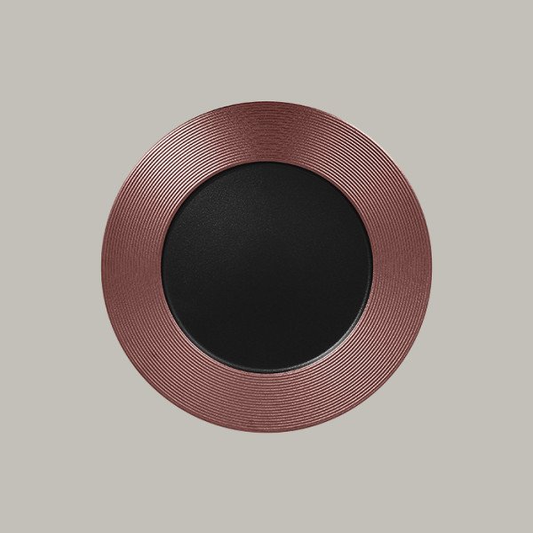 Teller flach mit Rand aus Porzellan – Opulence Metalfusion Kollektion von RAK Porcelain