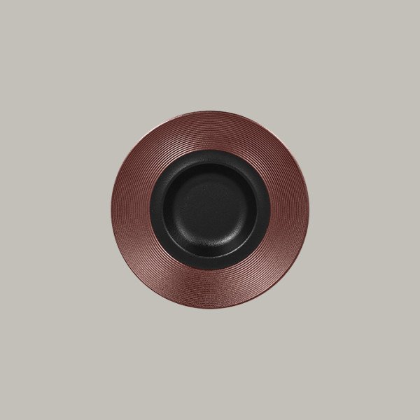 Teller tief mit Rand aus Porzellan – Opulence Metalfusion Serie von RAK Porcelain