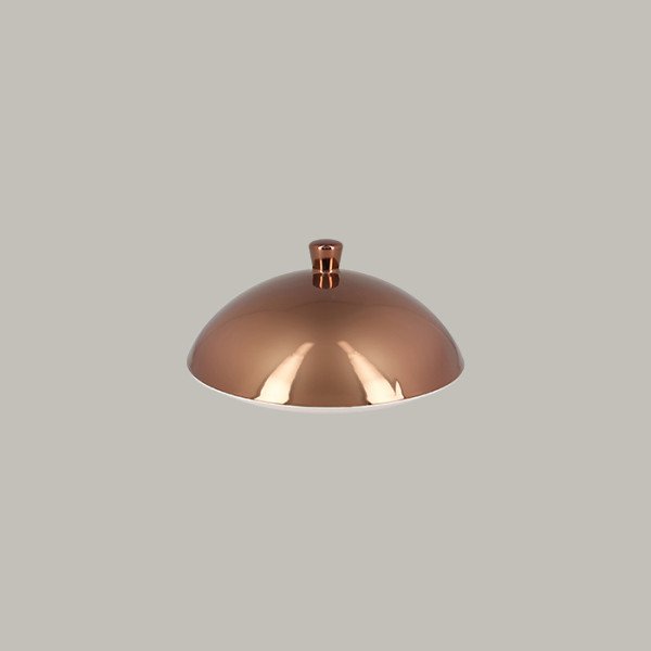 Cloche für tiefe Teller aus Porzellan mit edler Metallveredelung – 6 Stück