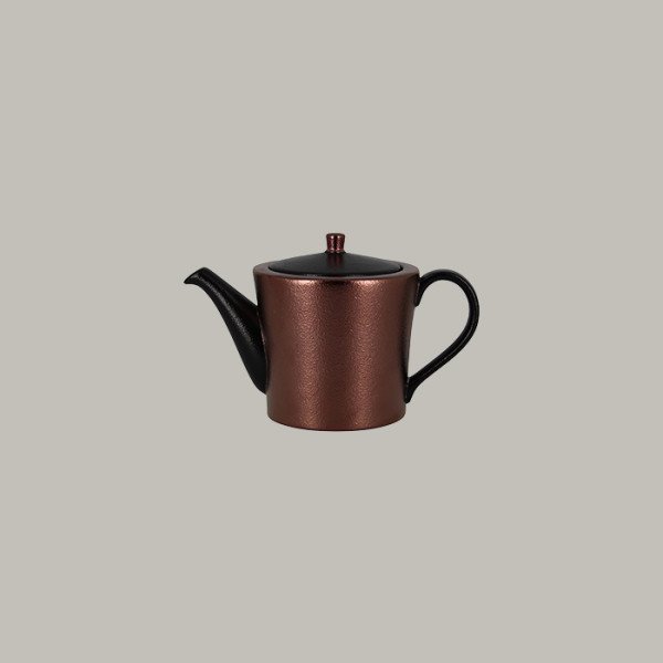 Teekanne aus Porzellan mit edler Gold-, Silber- oder Bronzeveredelung – RAK Porcelain Opulence Metalfusion