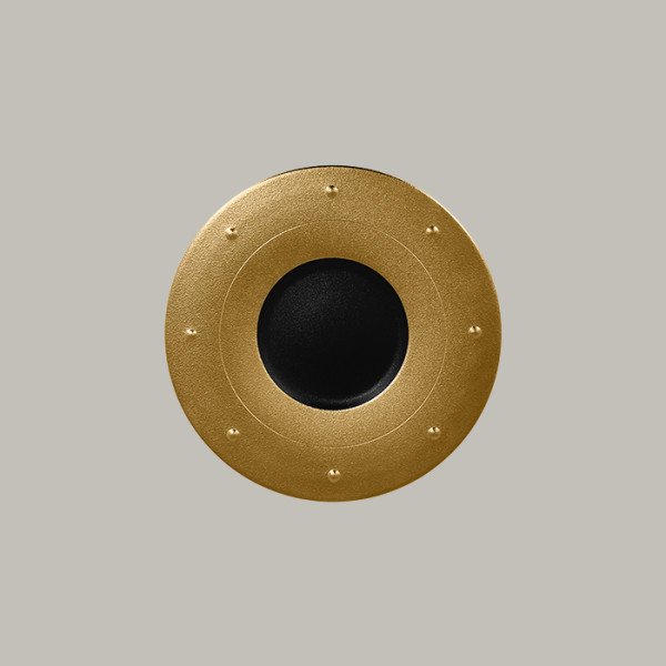 Teller flach mit Rand Ø 28,4 cm – Elegantes Porzellan mit Gold-, Silber- oder Bronzeveredelung von RAK Porcelain