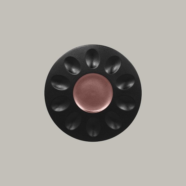 Teller mit Vertiefungen aus Porzellan – Eleganz in Gold, Silber & Bronze