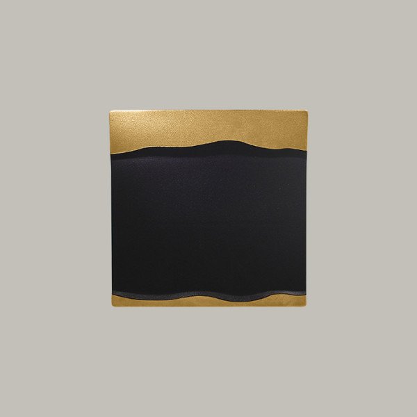 Teller flach mit Rand aus Porzellan, 25 cm, edle Goldveredelung – RAK Porcelain