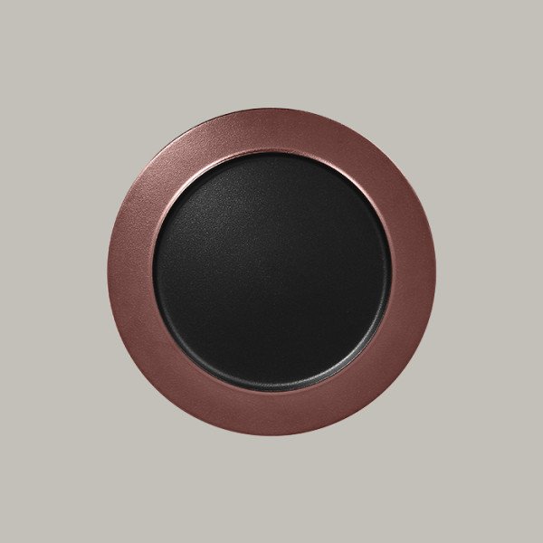 Teller flach mit Rand aus Porzellan – Eleganz in Gold, Silber & Bronze – 6er Set