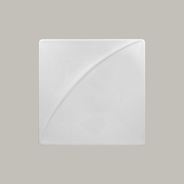 Teller flach quadratisch 27 cm aus Porzellan – Moon Kollektion