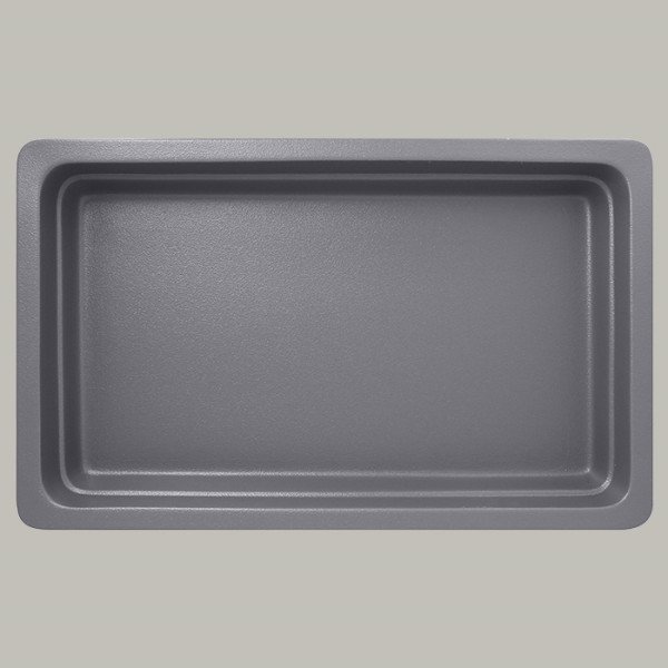 Schale Gastronorm 1/1 aus Porzellan in Steingrau – Neofusion Serie