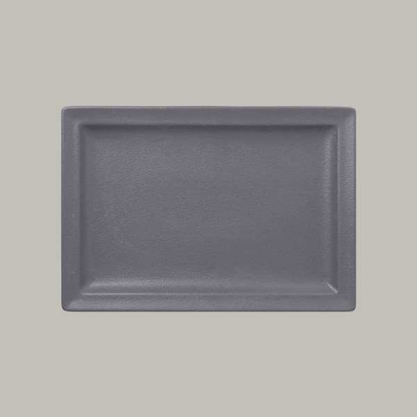 Teller flach mit Rand aus Porzellan, Neofusion Serie in 6 Farben, 33,6x23,2 cm, 6 Stück