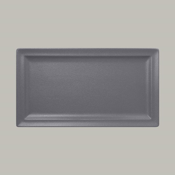 Teller flach mit Rand aus Porzellan, Neofusion Serie von RAK Porcelain, 6-teilig, rechteckig, rustikale Farben