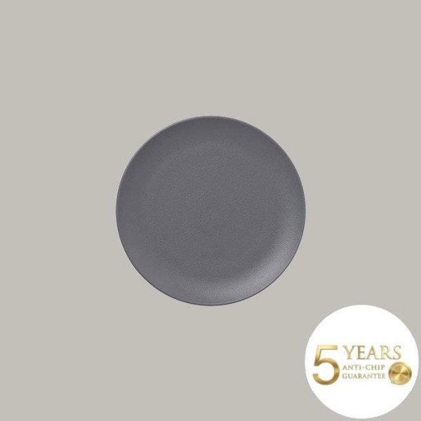 Teller coup flach aus Porzellan in rustikalen Farben – Neofusion Serie von RAK Porcelain, 12-teilig