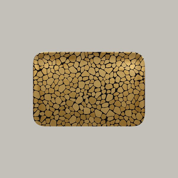 Teller flach aus Porzellan, rechteckig, 6er Set – RAK Porcelain Opulence Pebbles