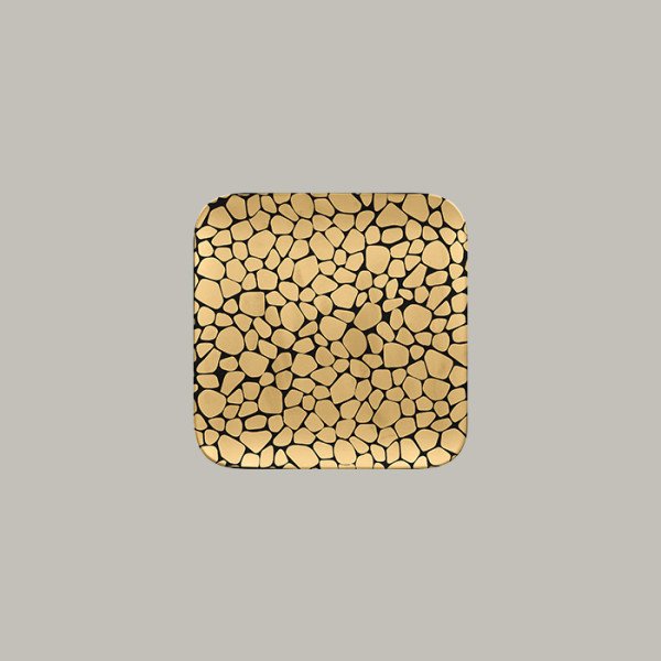 Teller flach aus Porzellan, quadratisch, 12 Stück – RAK Porcelain Opulence Pebbles