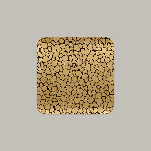 Teller flach aus Porzellan, quadratisch, 27 cm – Opulence Pebbles Serie