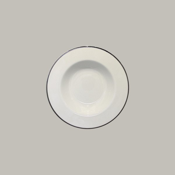 Teller tief mit Rand aus Porzellan, Ø 22,7 cm, 12-teilig – RAK Porcelain Opulence Platinum