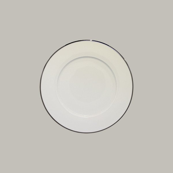 Teller flach mit Rand aus Porzellan, Ø 26,7 cm, 12-teilig – Opulence Platinum Kollektion