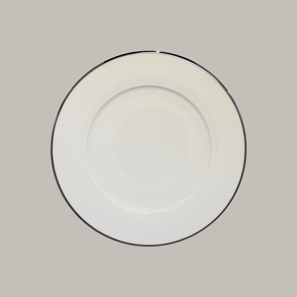 Teller flach mit Rand aus Porzellan, Ø 32,5 cm, 6-teilig – RAK Porcelain Opulence Platinum